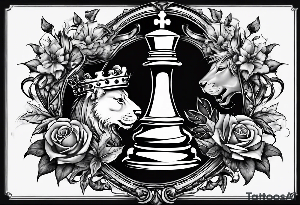 King chess liece tattoo idea