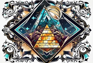 free masonry symbol , rectangle tattoo idea