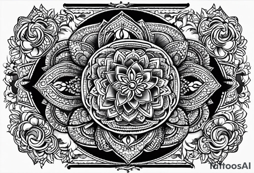 Rattlesnake mandala henna black tattoo design tattoo idea