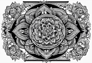 Rattlesnake mandala henna black tattoo design tattoo idea