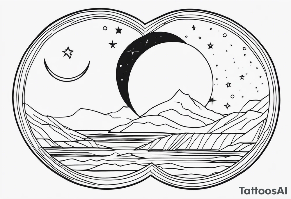 sacred moon tattoo idea