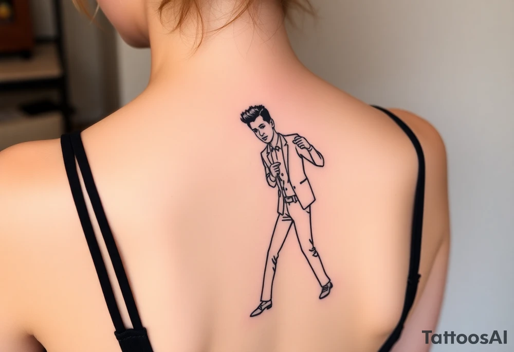 Rick Astley Never Gonna Give You Up Dance Pose tattoo idea