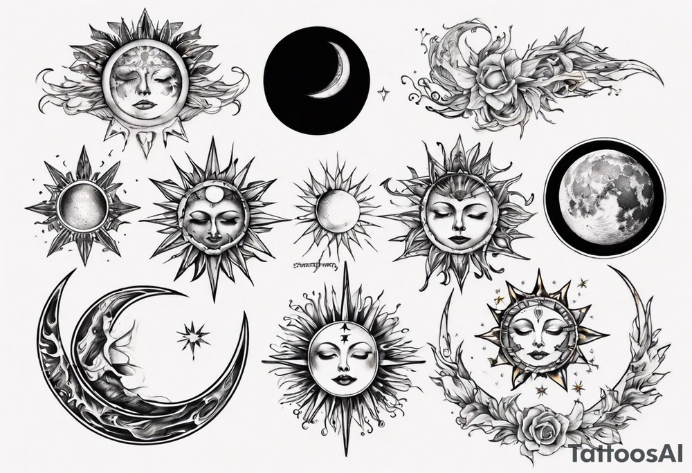 Sonne Mond tattoo idea