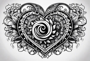 Buttcheeks farming a heart tattoo idea