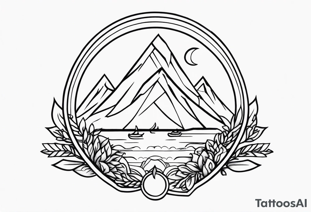 Kazhak inspired tattoo idea for a small tattoo, outdoors-y themed tattoo idea