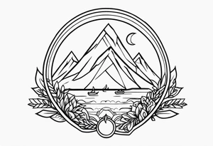 Kazhak inspired tattoo idea for a small tattoo, outdoors-y themed tattoo idea