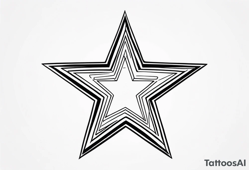black and white dallas cowboy star tattoo idea