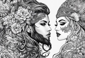 Full Back tattoo covering the whole back oblong tattoo idea