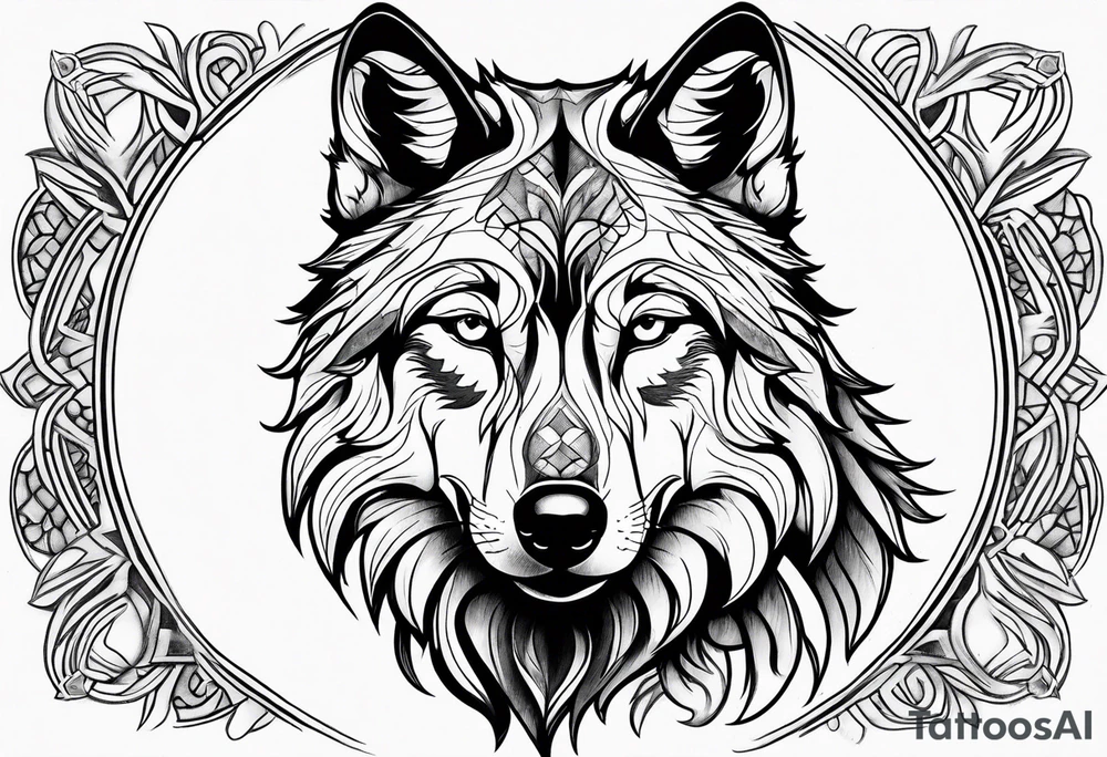 Wolf tattoo idea