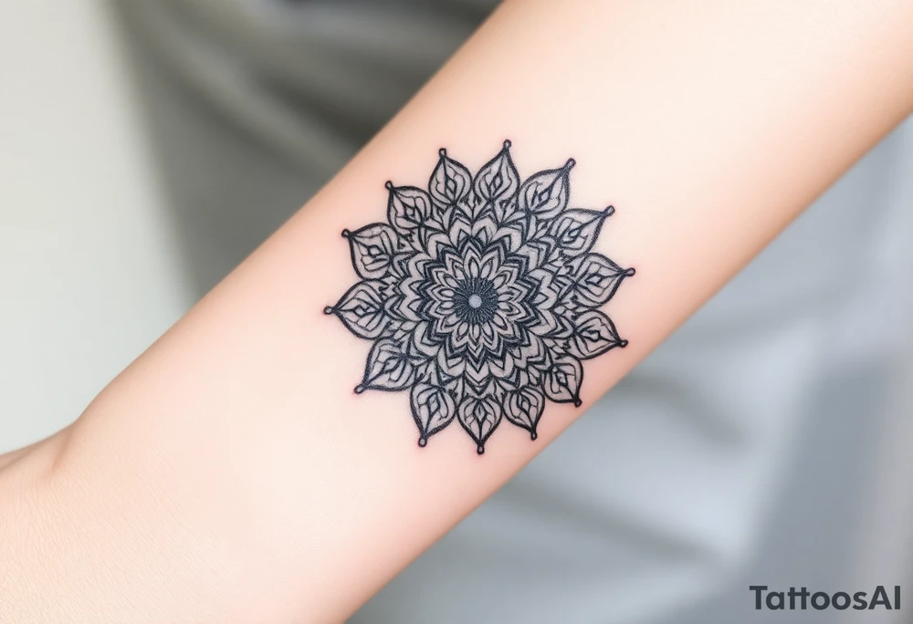 intricate mandala tattoo idea