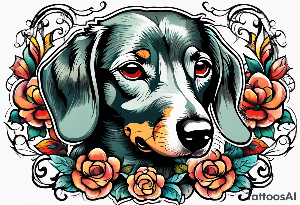 Mean dachshund tattoo idea