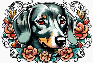 Mean dachshund tattoo idea