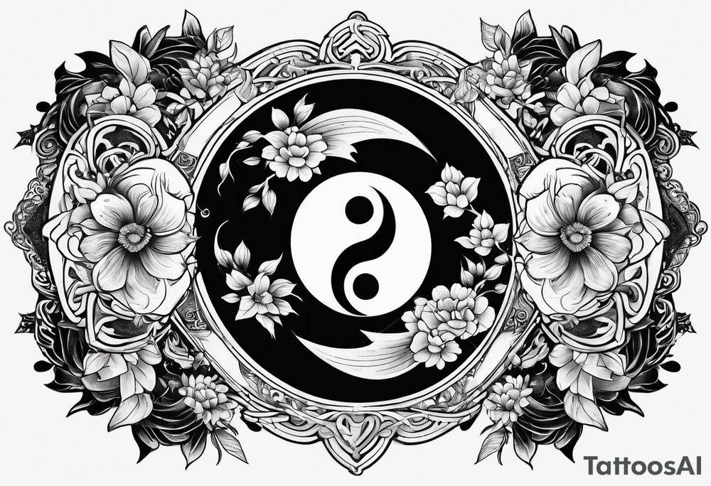 yin and yang tattoo idea