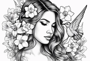 crying angel
lily, daffodil, rose, daisy, narcissus
flying hummingbird tattoo idea