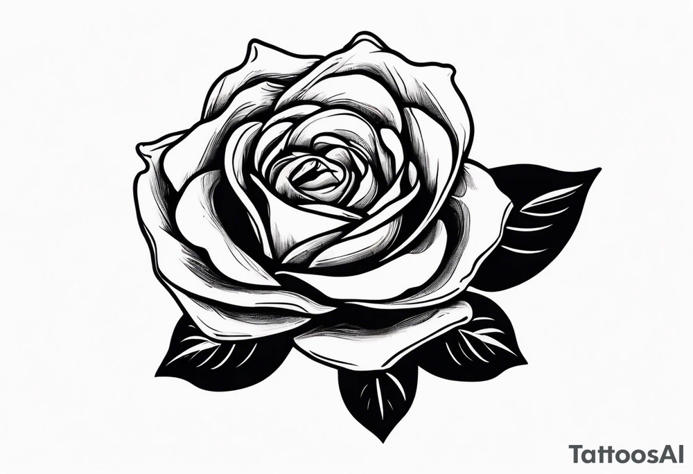 single red rose, black background tattoo idea