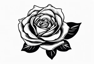 single red rose, black background tattoo idea