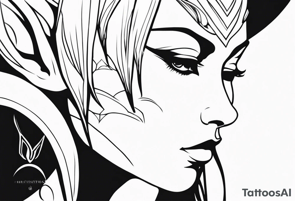 pointed ears elf tattoo idea