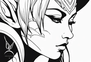 pointed ears elf tattoo idea