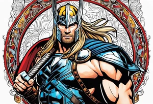 The Mighty Thor that looks like the Chris Hemsworth version tattoo idea