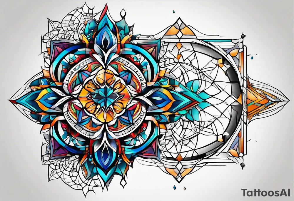 Geometric pattern tattoo idea