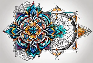 Geometric pattern tattoo idea