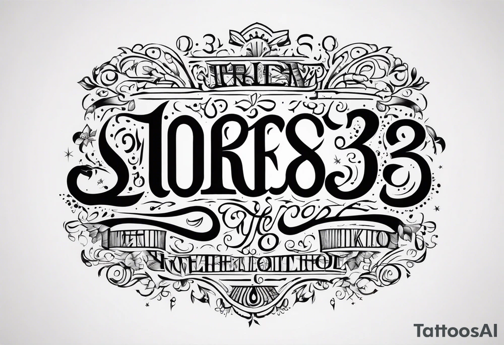 3 22 23 tattoo idea