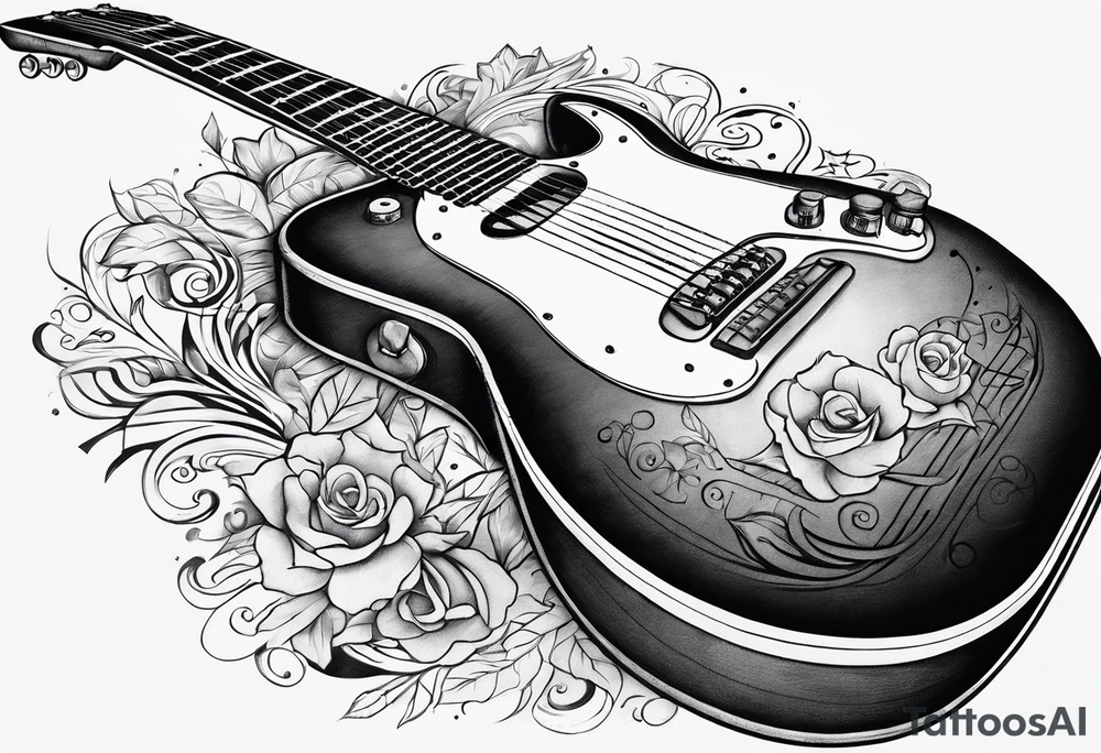 Guitar Cross Country tattoo idea
