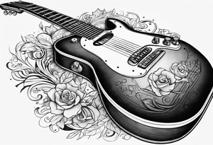 Guitar Cross Country tattoo idea