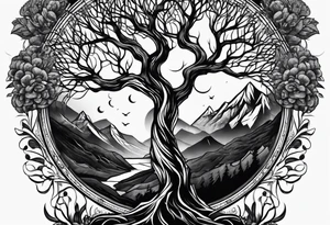 Byte tree for forearm tattoo idea