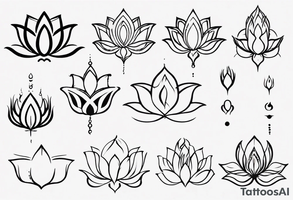 Breathe Unalome Lotus tattoo idea