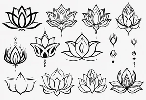 Breathe Unalome Lotus tattoo idea