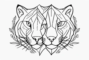 wild cats tattoo idea