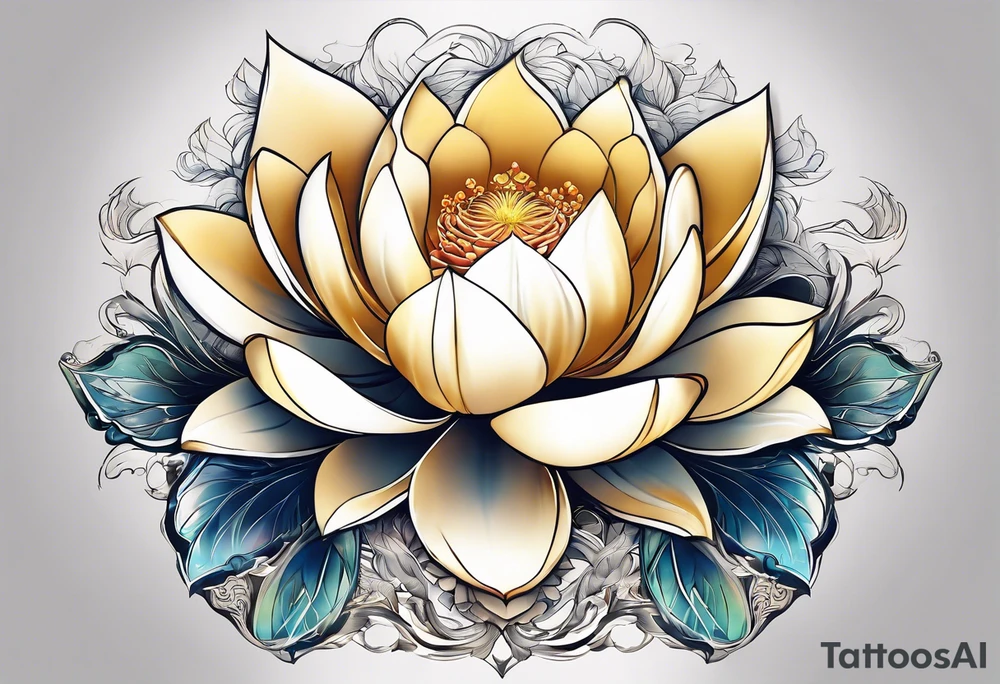 A sleeve with a a Rhaven A white Lotus 1990 and something showing change with the Rhaven tattoo idea