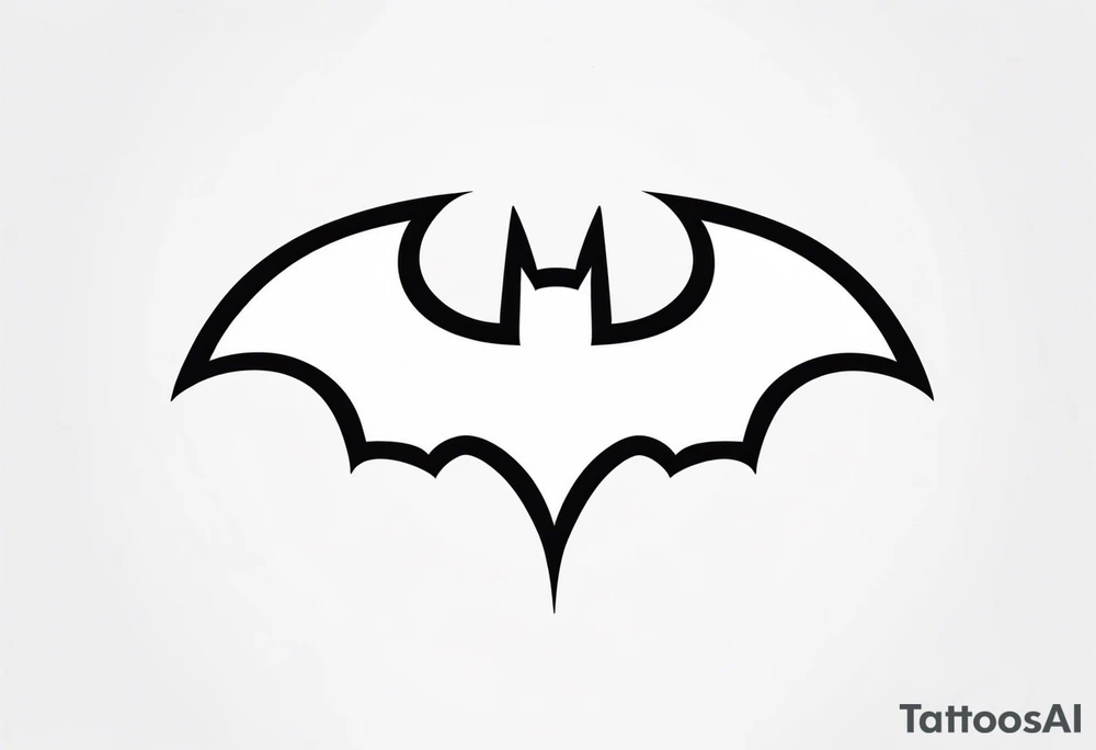 batman symbol by itself tattoo idea
