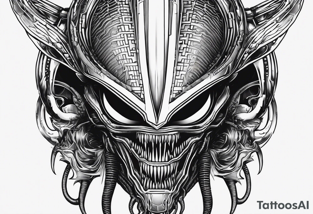 Xenomorph head tattoo idea