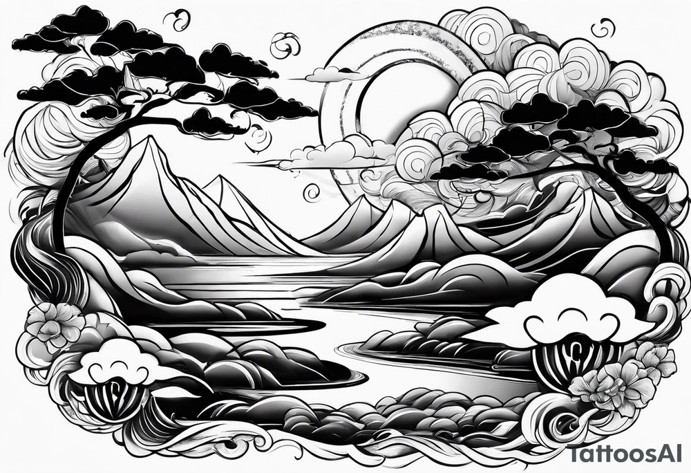 thick clouds neojapanese tattoo idea