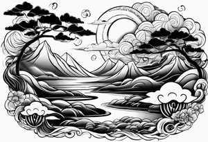 thick clouds neojapanese tattoo idea