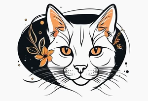 Katze mit Schnurbart tattoo idea