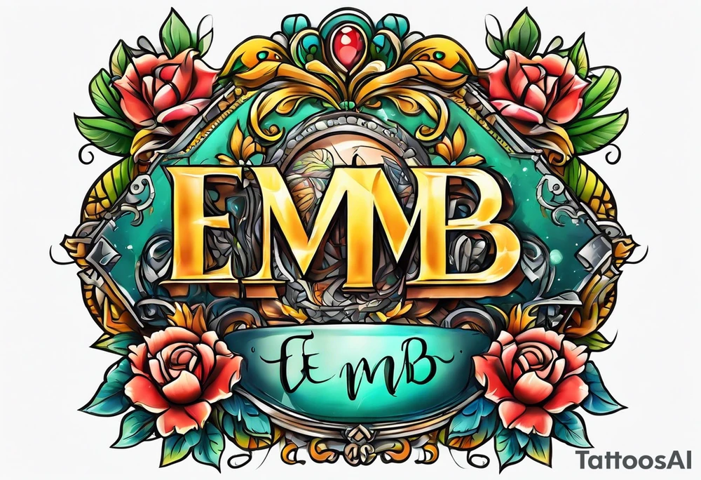 Sibling tattoo with the letters E M B tattoo idea
