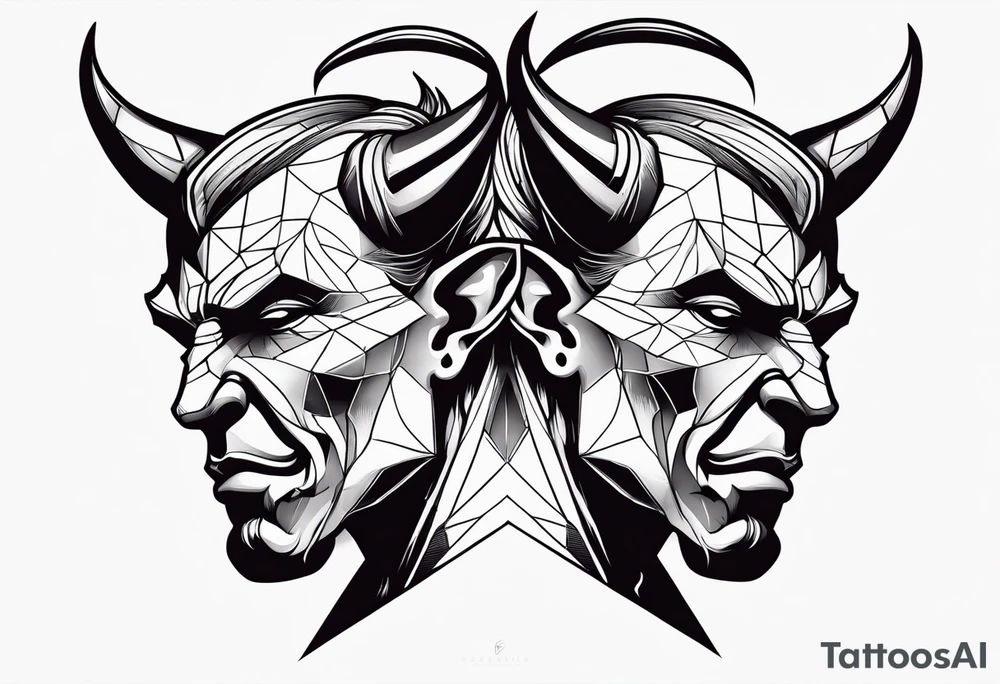 a devil whispering in my ear tattoo idea