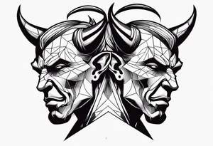 a devil whispering in my ear tattoo idea