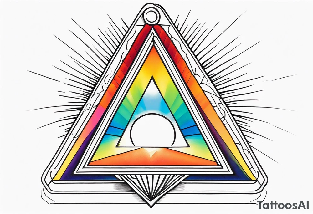 prism dispersing light into spiritual rays tattoo idea