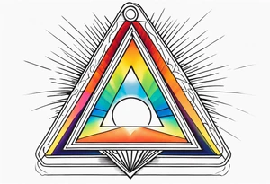 prism dispersing light into spiritual rays tattoo idea