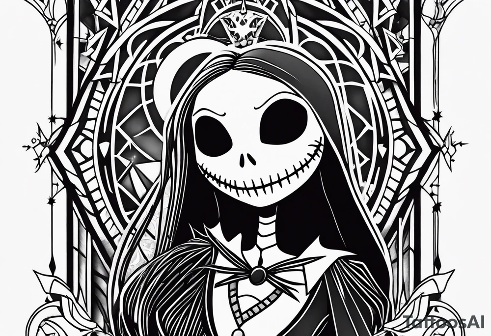 Nightmare before Christmas jack and sally tattoo idea