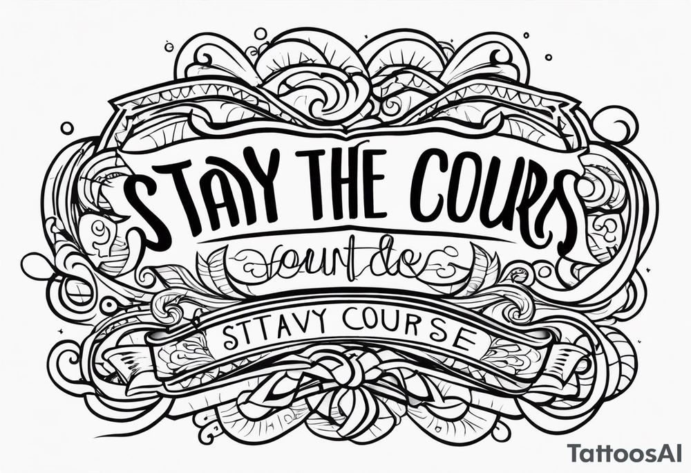 Stay the course tattoo idea