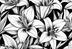 lilies growing tattoo idea