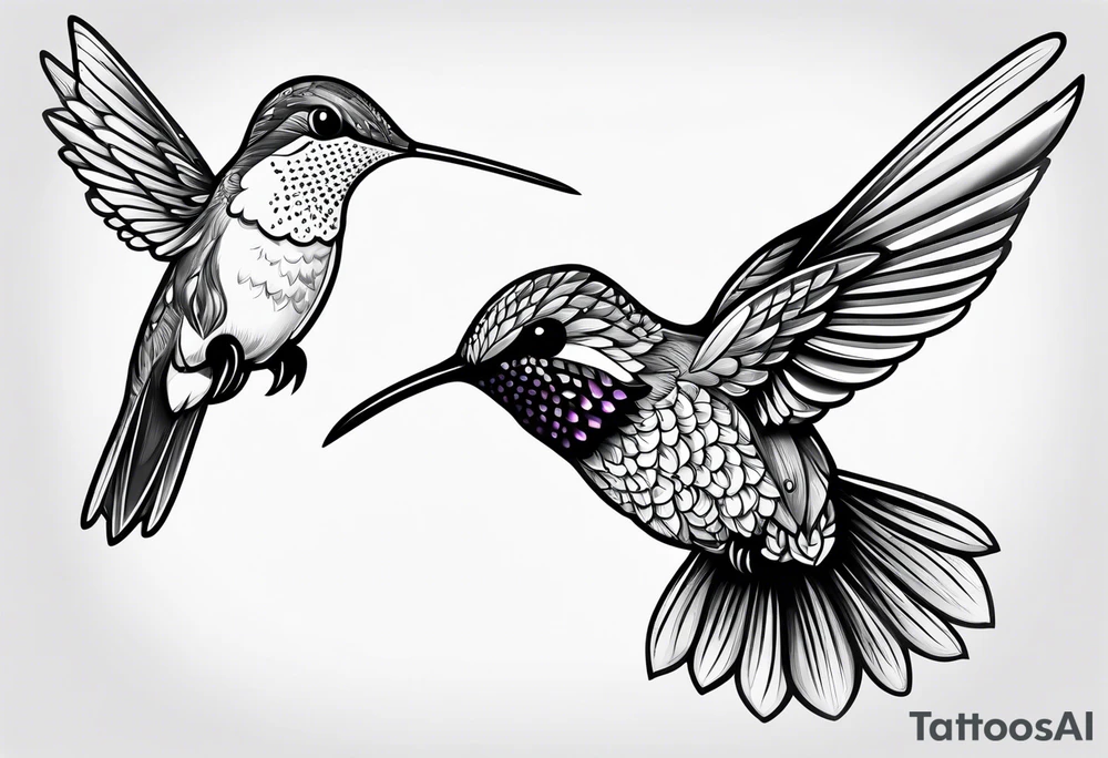 hummingbird tattoo idea
