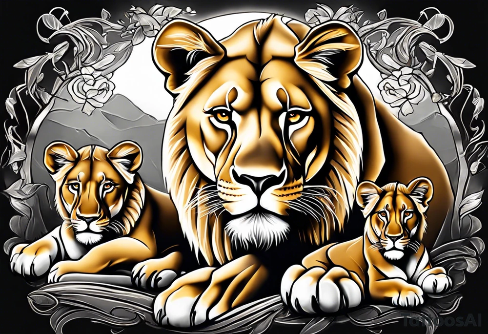 Lioness & Cubs tattoo idea
