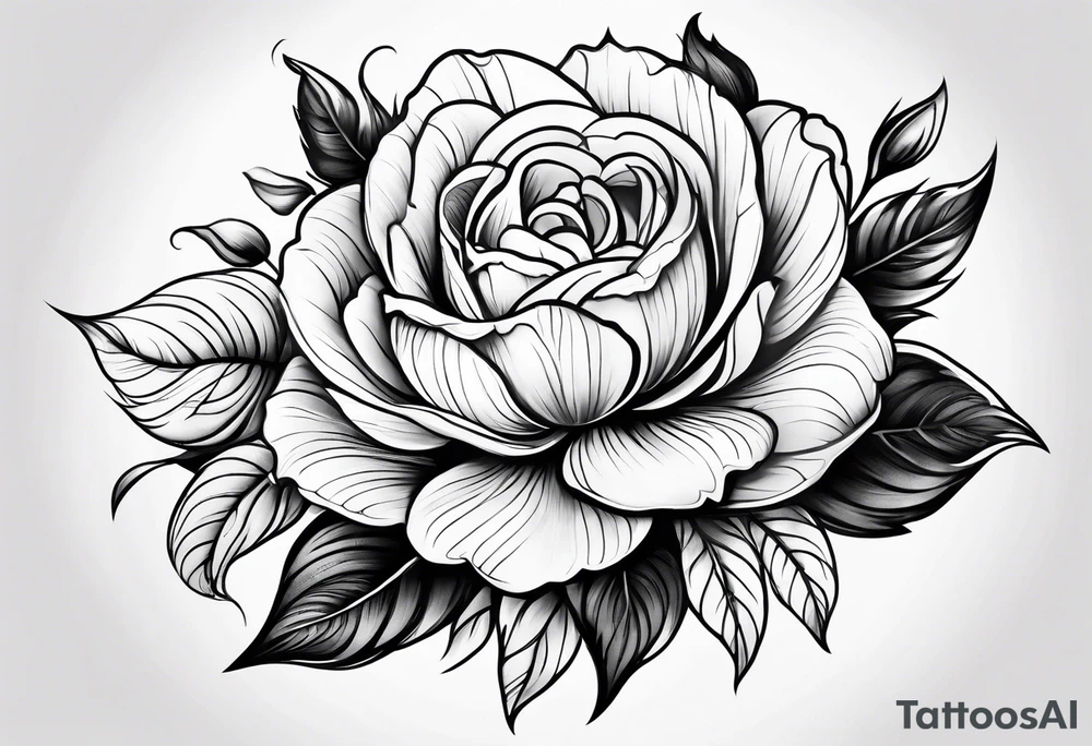 Flower budding tattoo idea