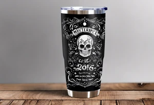 Trick or treat, 20 oz tumbler banner design, candy, minimalist, potions, brew, broom, spellbound tattoo idea